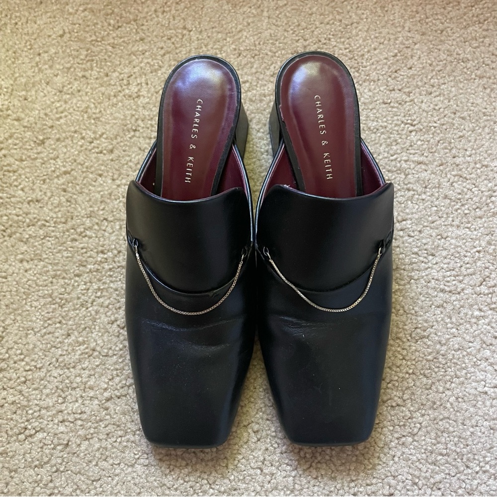 Charles and Keith Heeled Mules EU 34